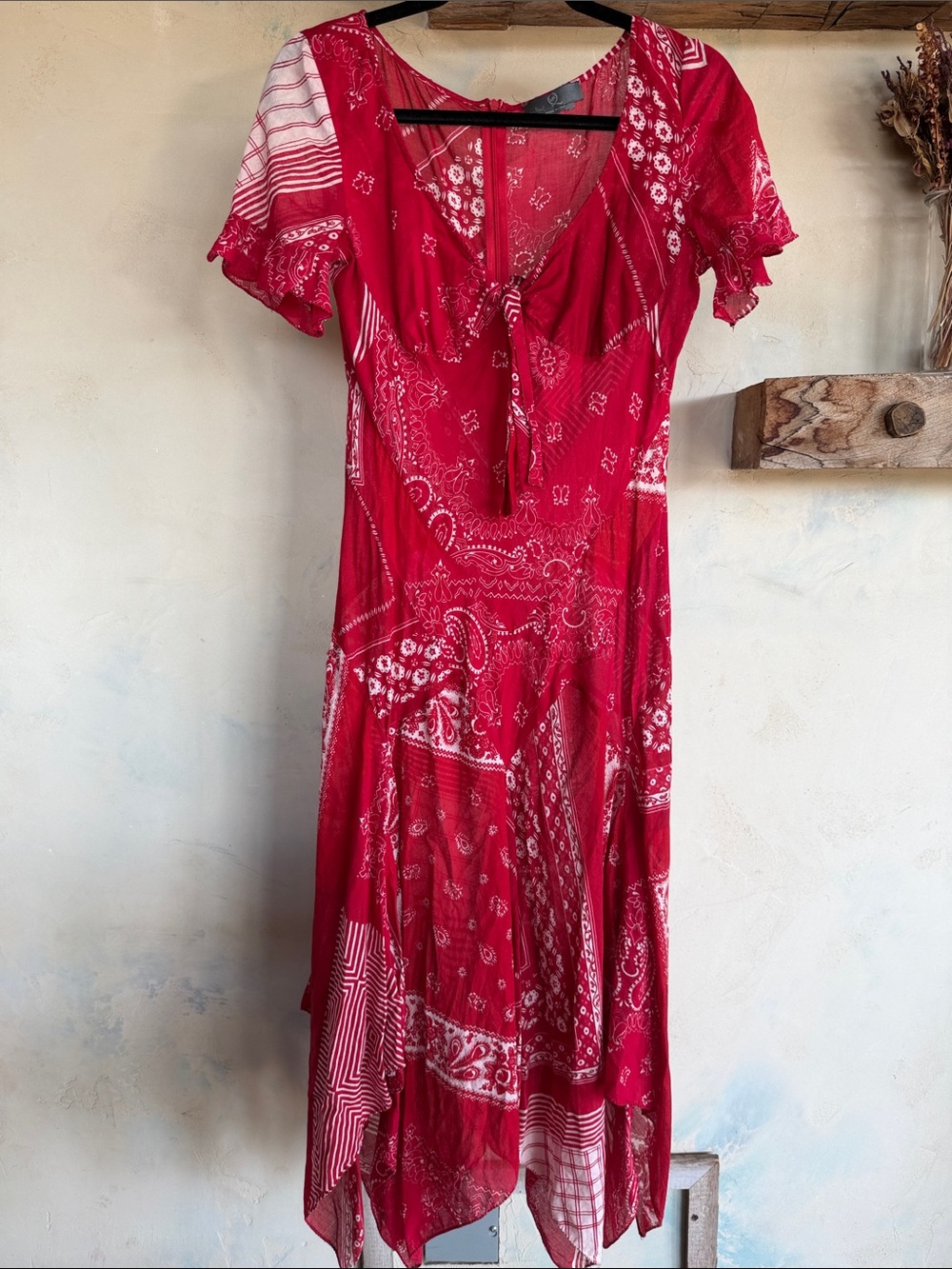 Vintage Alexander McQueen Red Bandana Cotton Dress